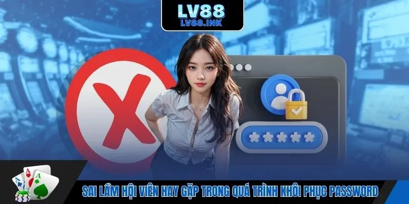 Sai lầm hội viên hay gặp trong quá trình khôi phục password