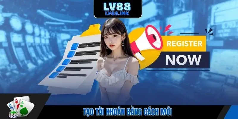 Tạo tài khoản bằng cách mới